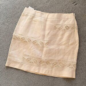 Moulinette Soeurs Anthropologie Bonsai Breeze Linen Leaf Mini Skirt Linen US 6